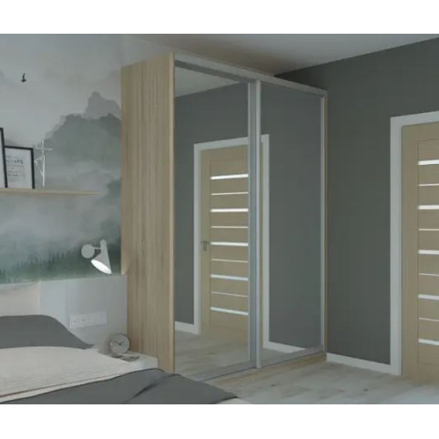 Шкаф-Купе Сити Лайт 150х60х225м 2 Зеркала-Doros